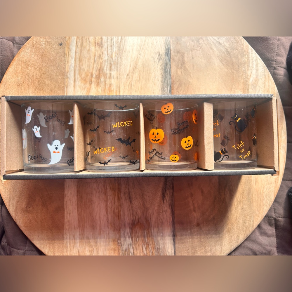 Halloween Glass Votives set